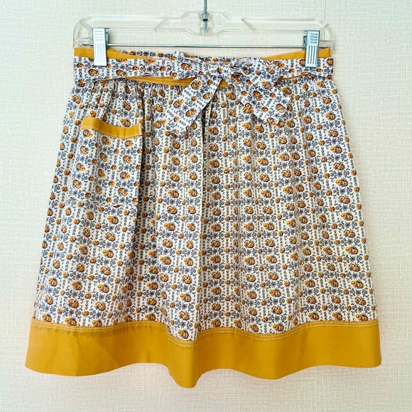 Vintage Handmade Floral Skirt Apron with Long Ties - Picture 1 of 6